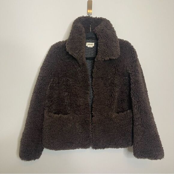$548 Zadig & Voltaire **NWT w Small Flaw, Fred Soft Curly Sherpa Coat Brown XS - Picture 7 of 15